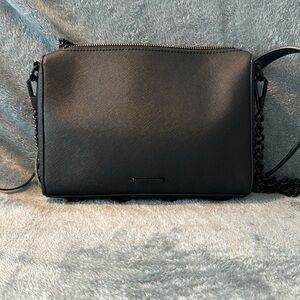 Rebecca Minkoff fringed black crossbody. Small